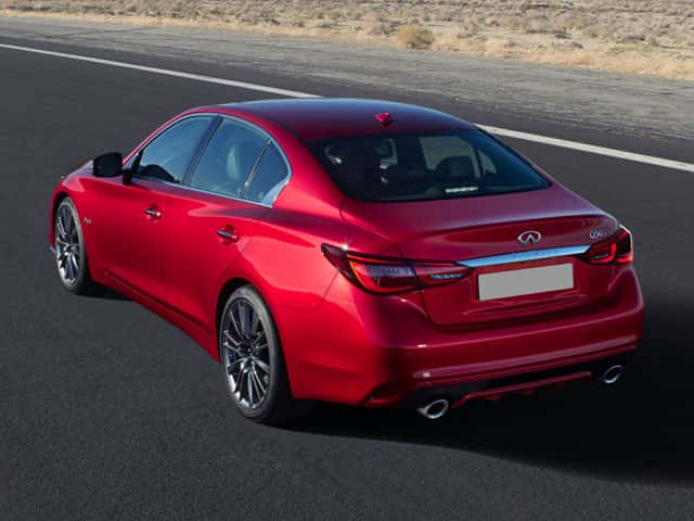 2021 Q50 View Of Car Driving Down Road