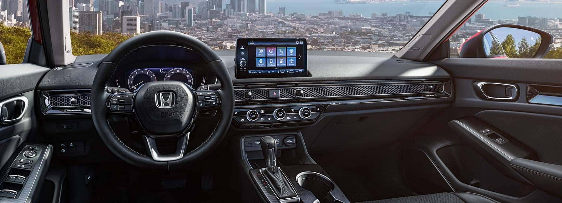 Interior dashboard of a 2022 Honda Civic