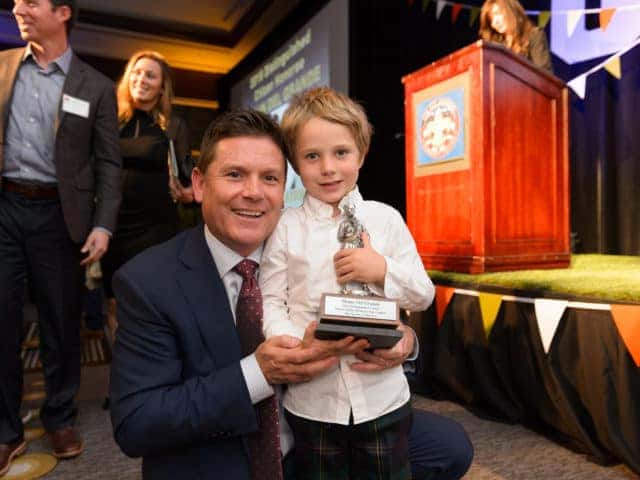 Shaun Del Grande and his son Tucker