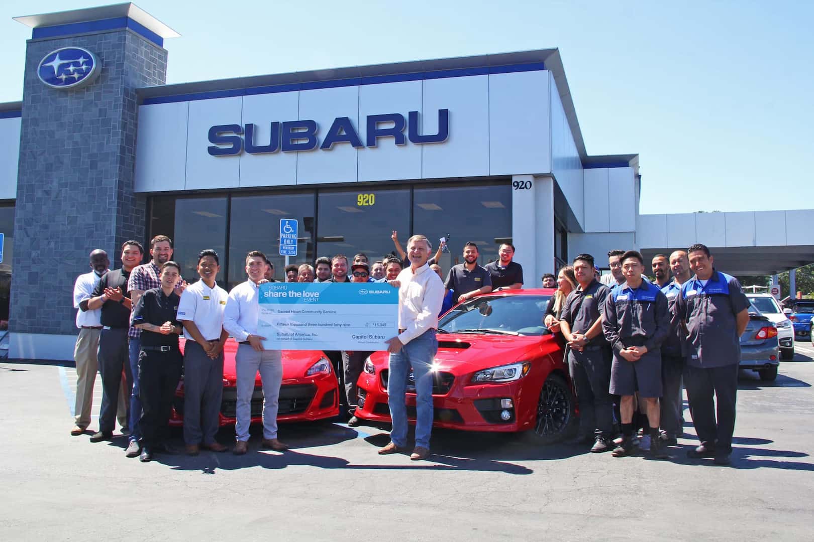DGDG’s Capitol Subaru participated in the hometown charity matching donation program to support San Jose-based Sacred Heart Community Service