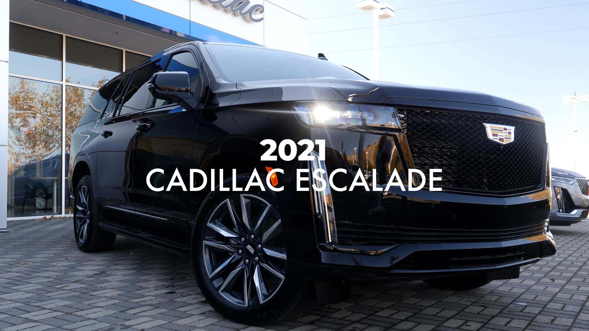 Close up of the 2021 Cadillac Escalade front