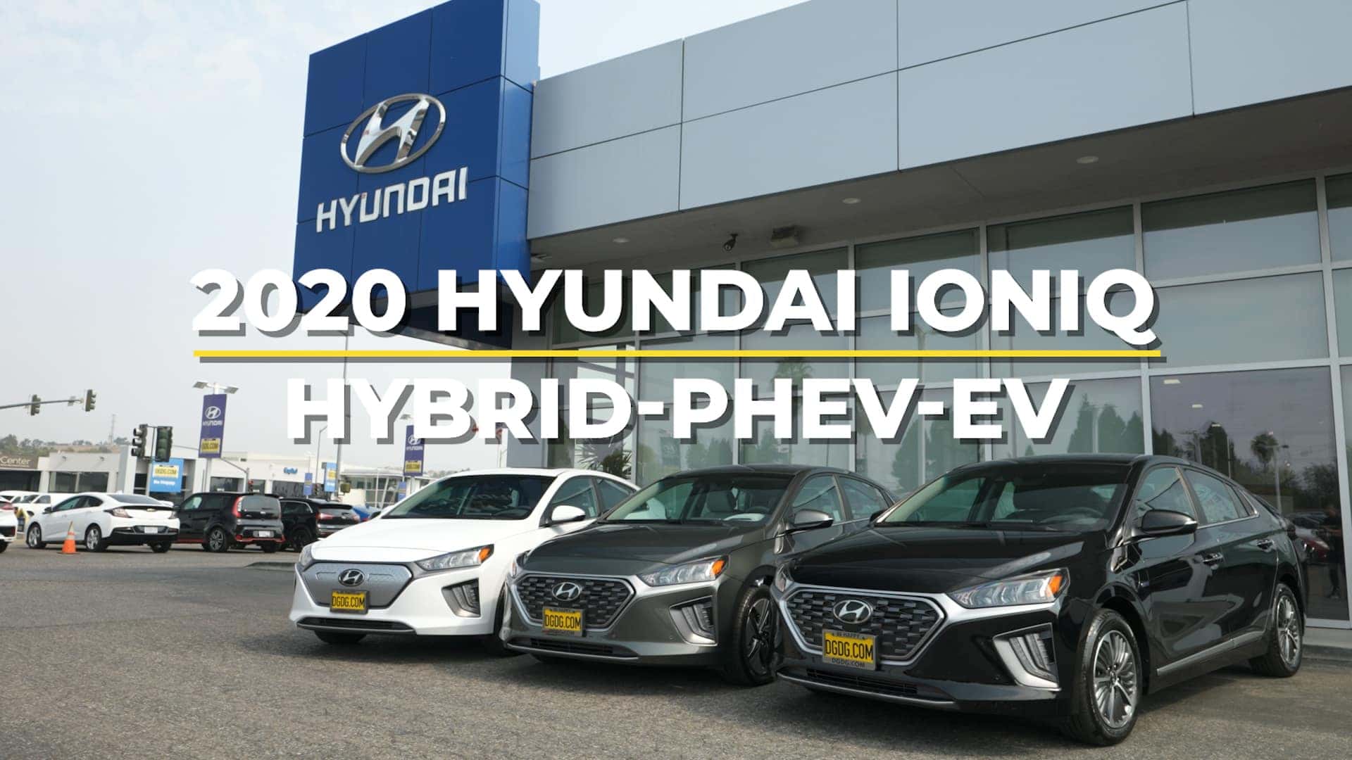 2020 Hyundai Ioniq: Pbrid-Phev-EV lined up next to each other