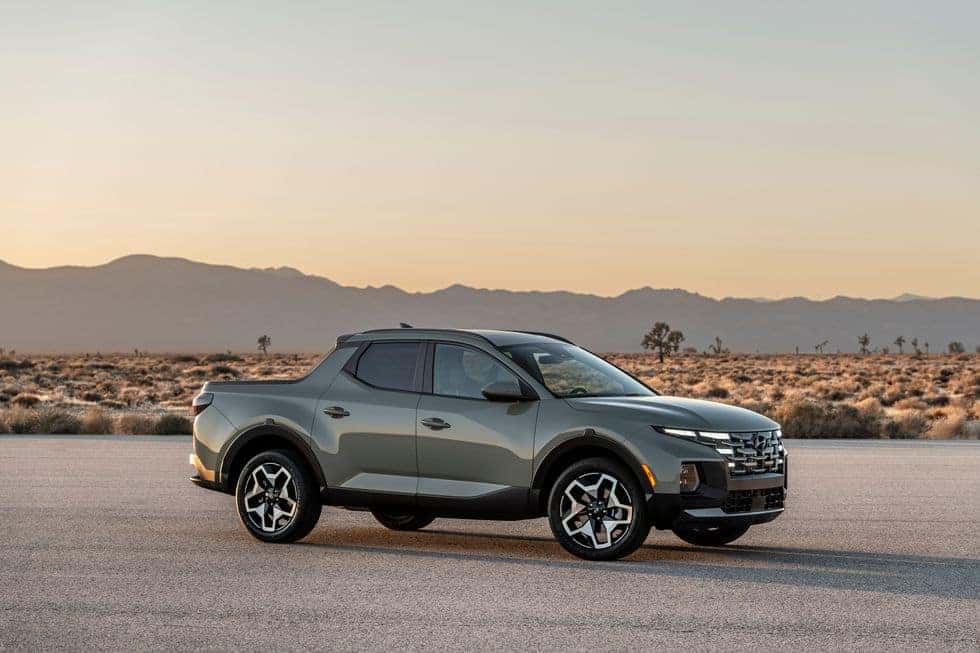 2022 Hyundai Santa Cruz parked on the field