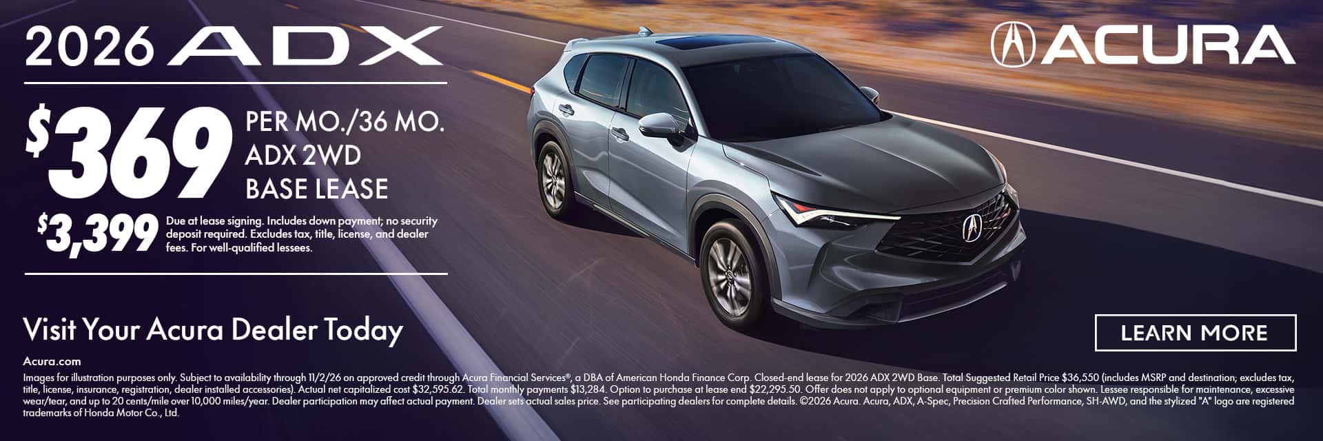 ADX $369 Lease