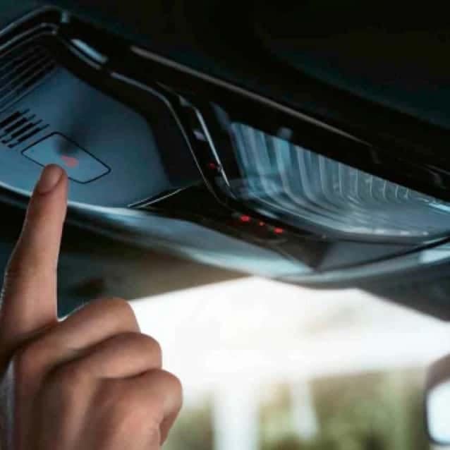 Finger pressing interior car button