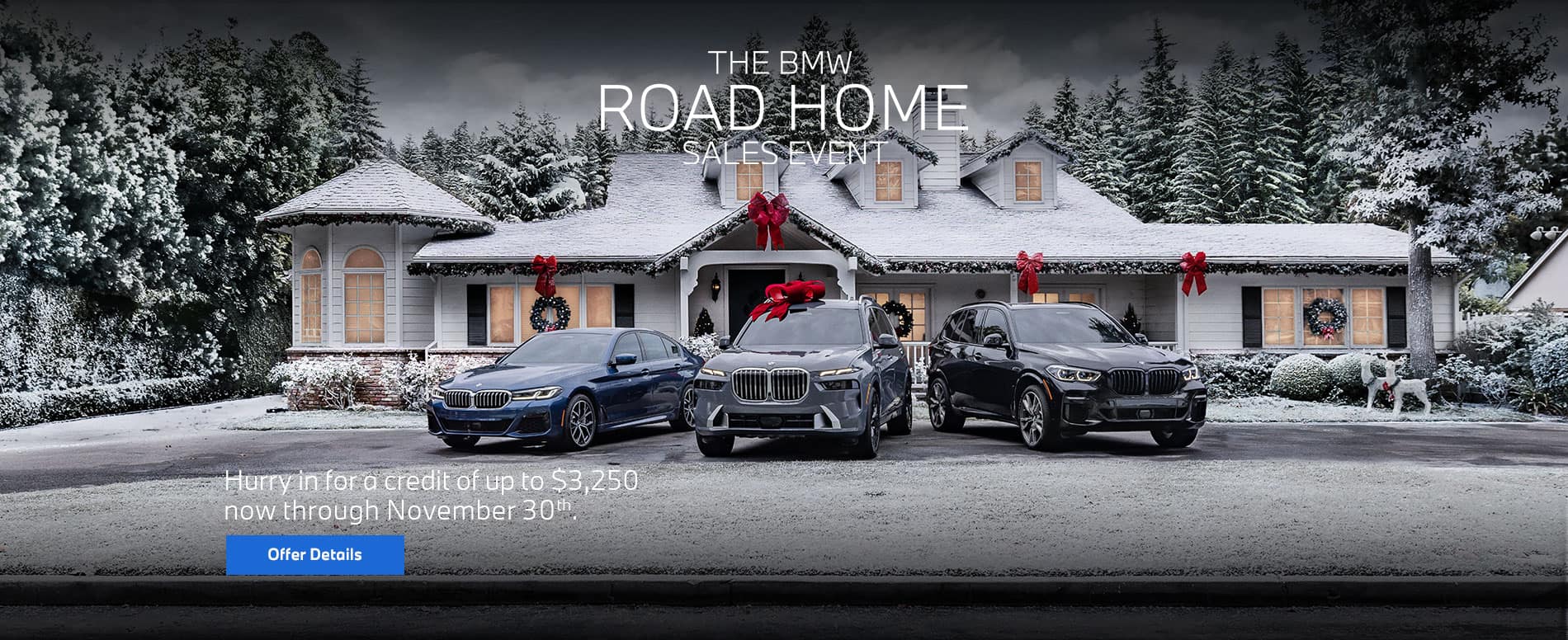 Receive a credit of up to $3,250 on select models now through November 30th.