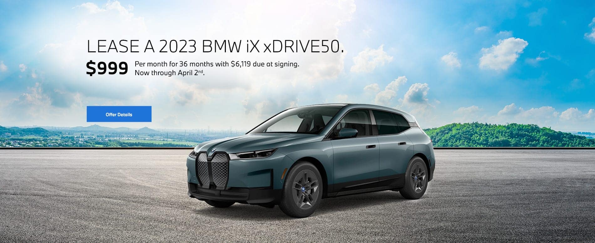 2023 iX lease starting at $999 per month for 36 months