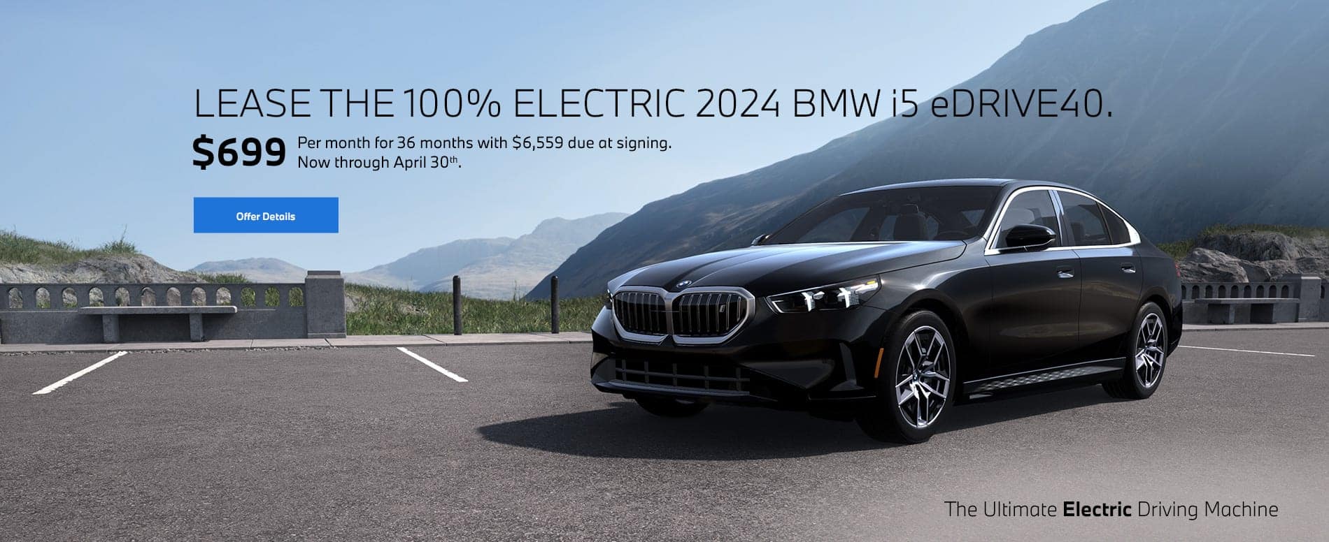 2024 i5 eDrive40 lease starting at $699 per month for 36 months