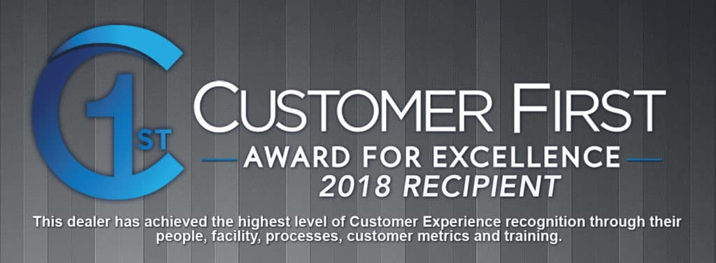 Customer First Award for Excellence 2018