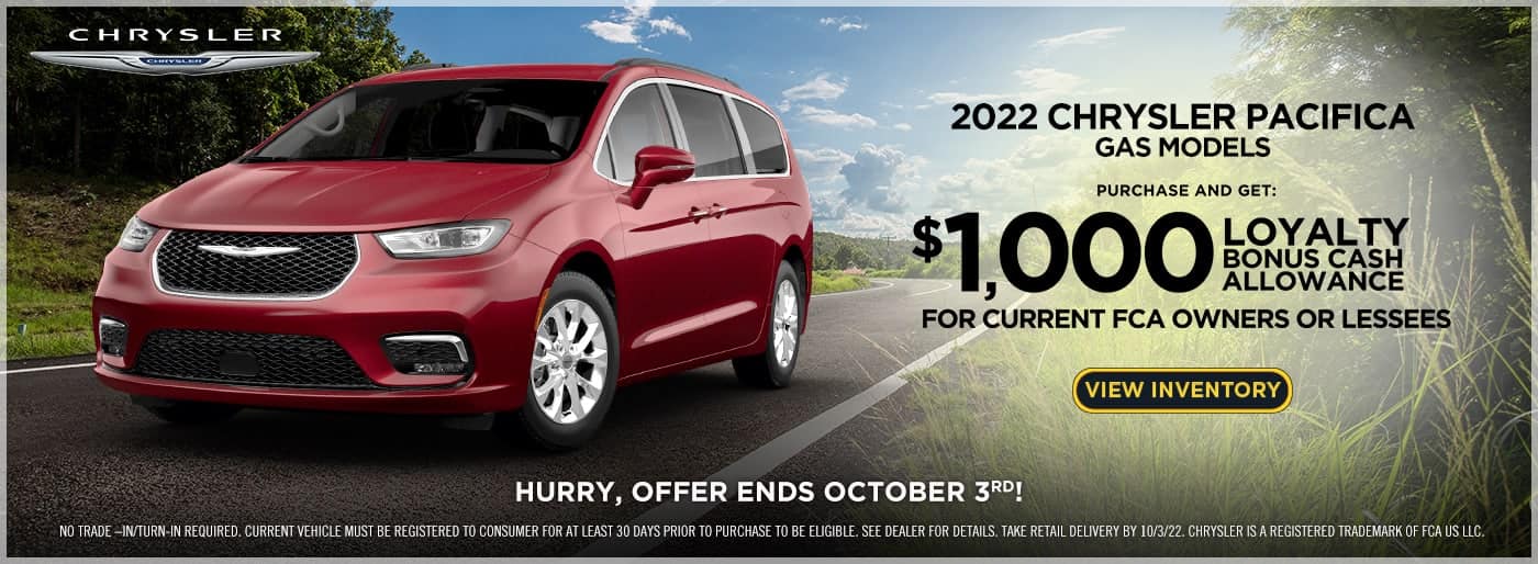 2022 Chrysler Pacifica offer