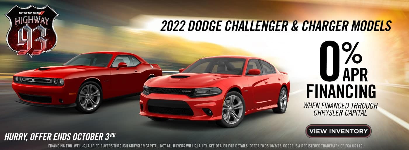 2022 Dodge Challenger And Charger 0% APR