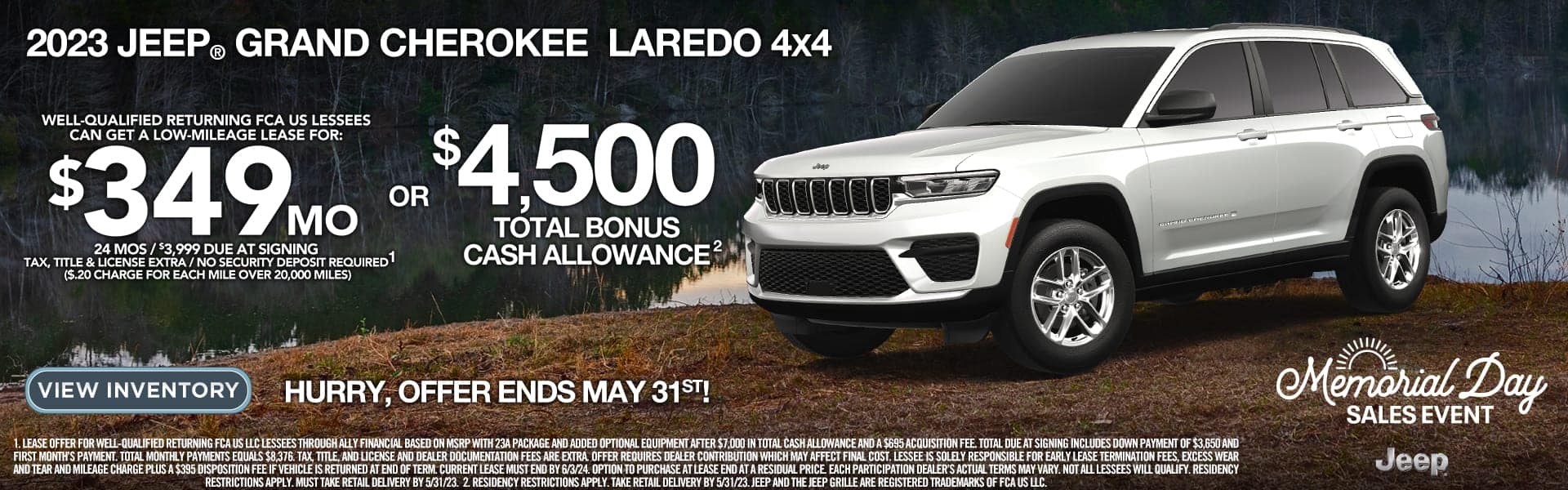 2023 Jeep Grand Cherokee lease offer