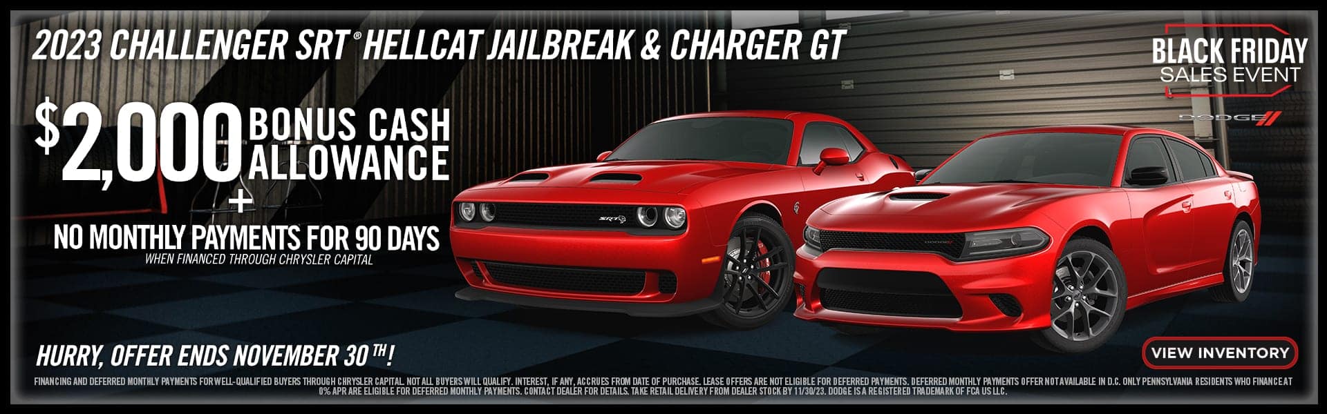 Dodge Charger & Challenger offer