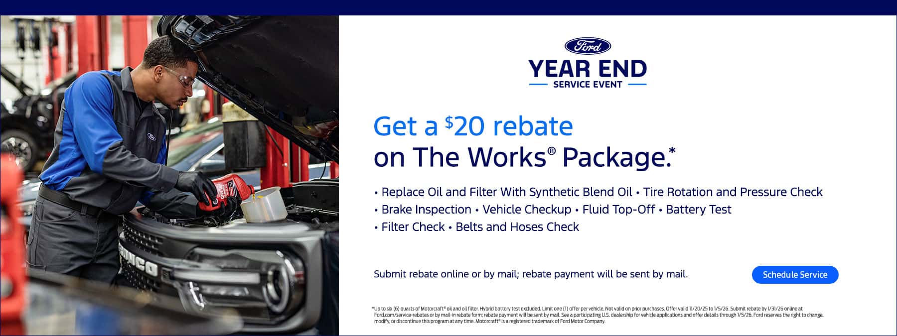 YESE 2025 | Ford Service Dealer Connection ($20 Works Offer) Banners 12/3/25- 1/5/26