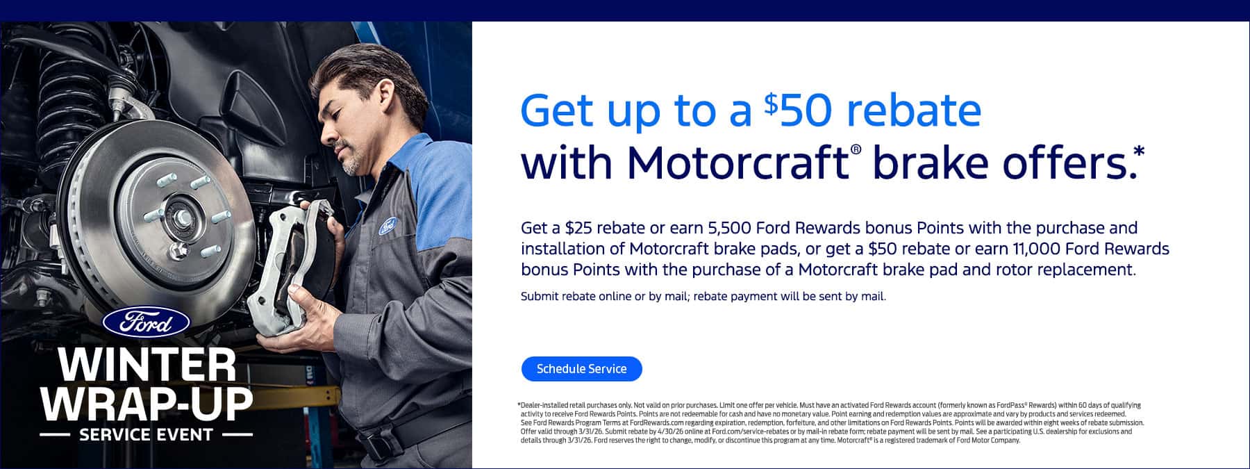 Q1 2026 Winter Wrap-Up Event | Ford Service Dealer Connection (Brake Offer) Banners 2/17/26-3/31/26
