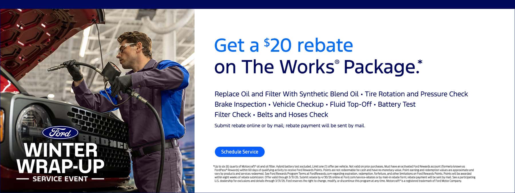 Q1 2026 Winter Wrap-Up Event | Ford Service Dealer Connection ($20 Works Offer) Banners 2/17/26-3/31/26