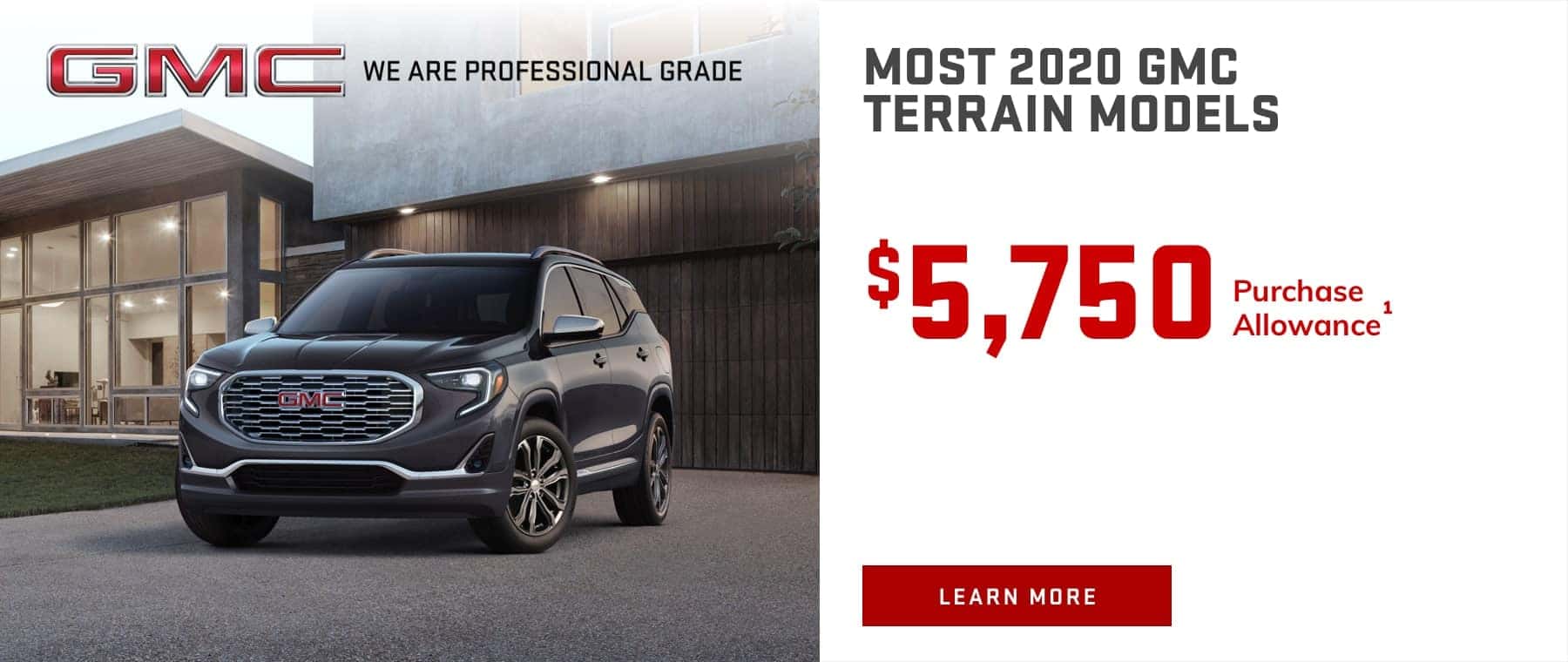 MOST 2020 GMC TERRAIN MODELS - $5,750 Purchase Allowance