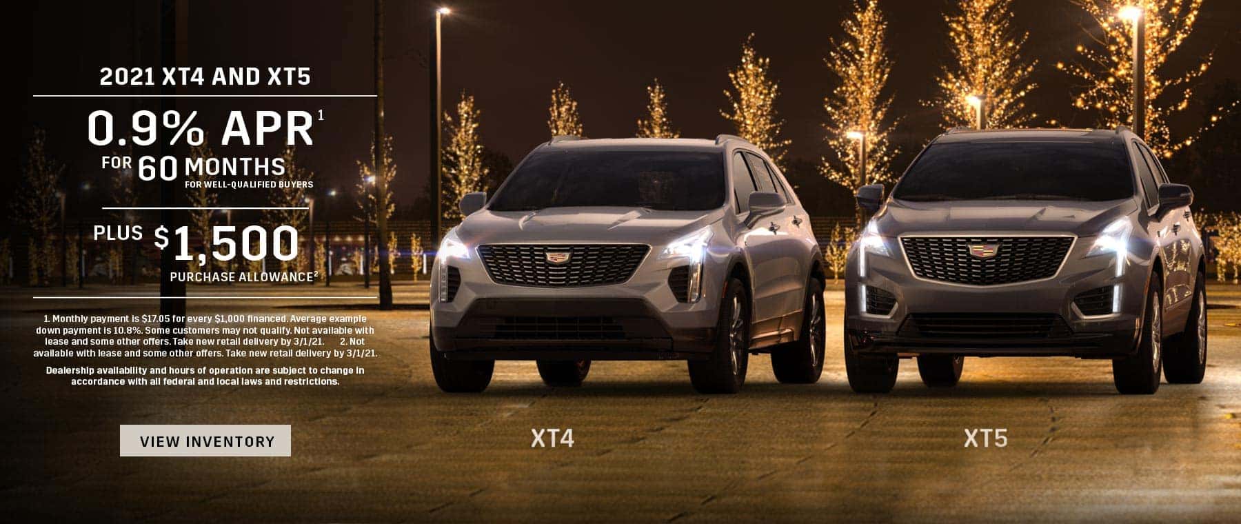 1. Monthly payment is $17.05 for every $1,000 financed. Average example down payment is 10.8%. Some customers may not qualify. Not available with lease and some other offers. Take new retail delivery by 3/1/21. 2. Not available with lease and some other offers. Take new retail delivery by 3/1/21.
