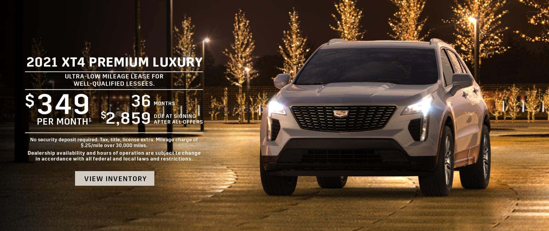 $349/mo for 36 mos with $2,859 DAS on a 2021 XT4