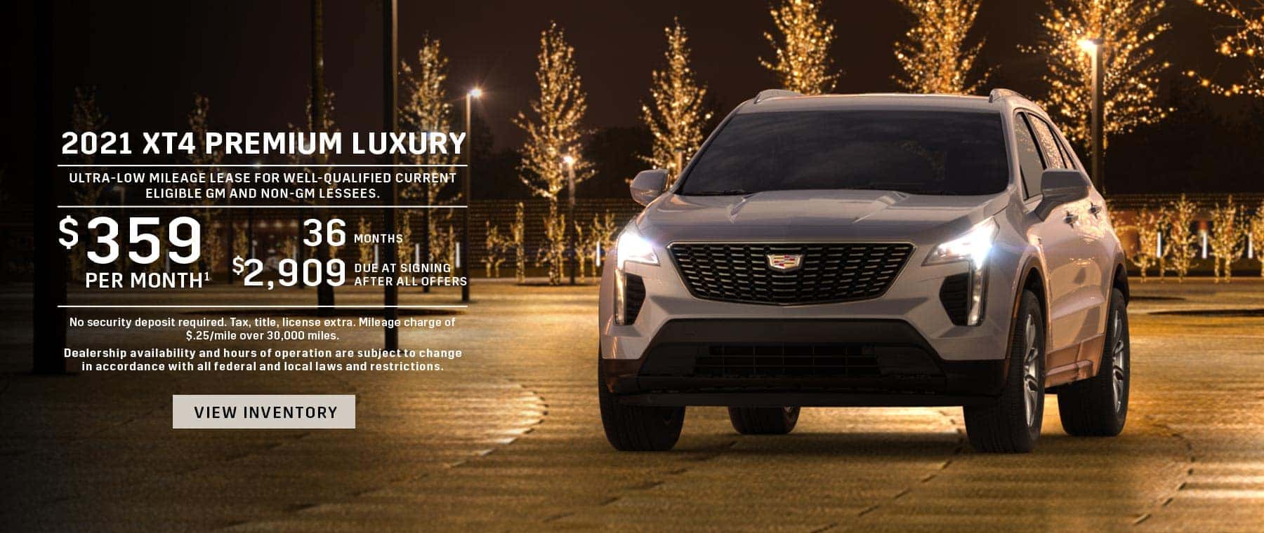 $359/mo for 36 mos with $2,909 DAS on a 2021 XT4