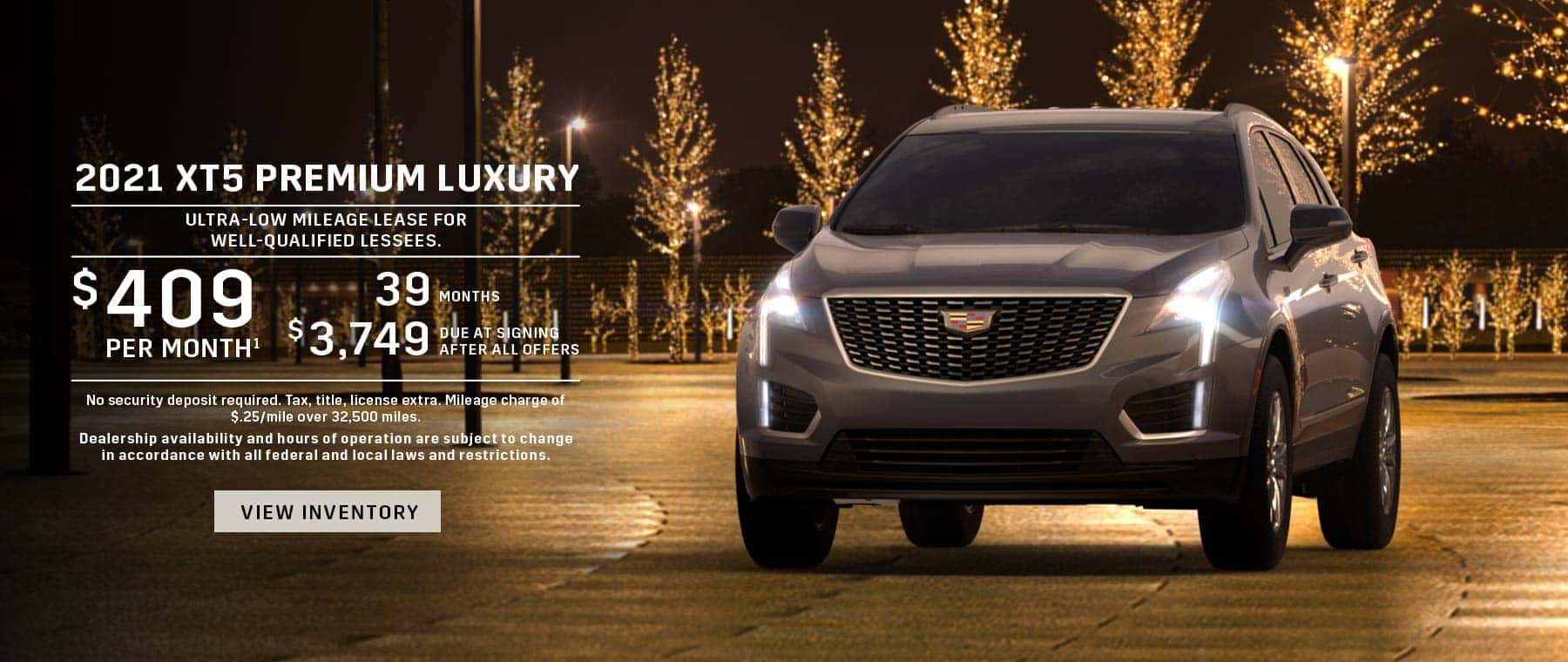 $409/mo for 39 mos with $3,749 DAS on a 2021 XT5
