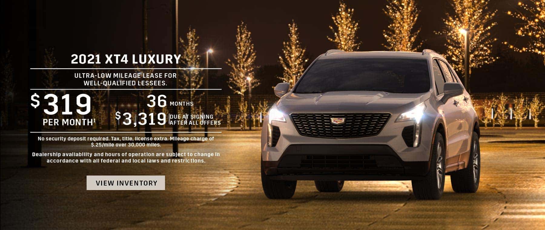 $319/mo for 36 mos with $3,319 DAS on a 2021 XT4