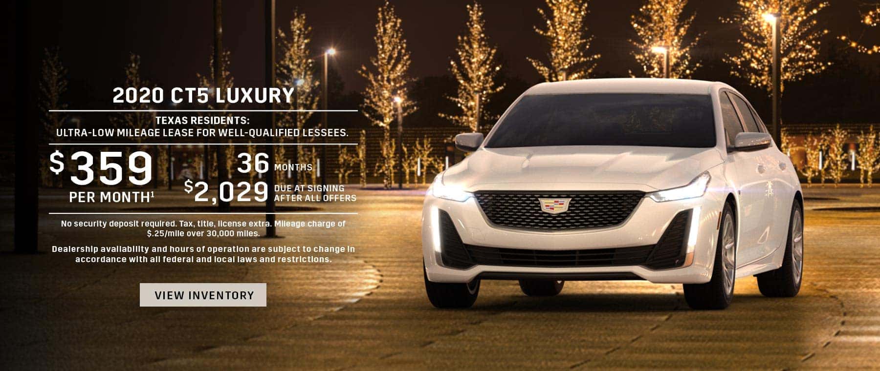 $359/mo for 36 mos with $2,029 DAS on a 2020 CT5