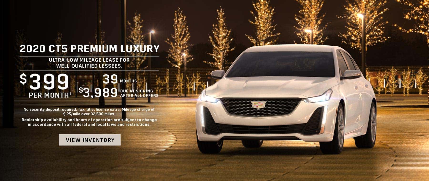 $399/mo for 39 mos with $3,989 DAS on a 2020 CT5