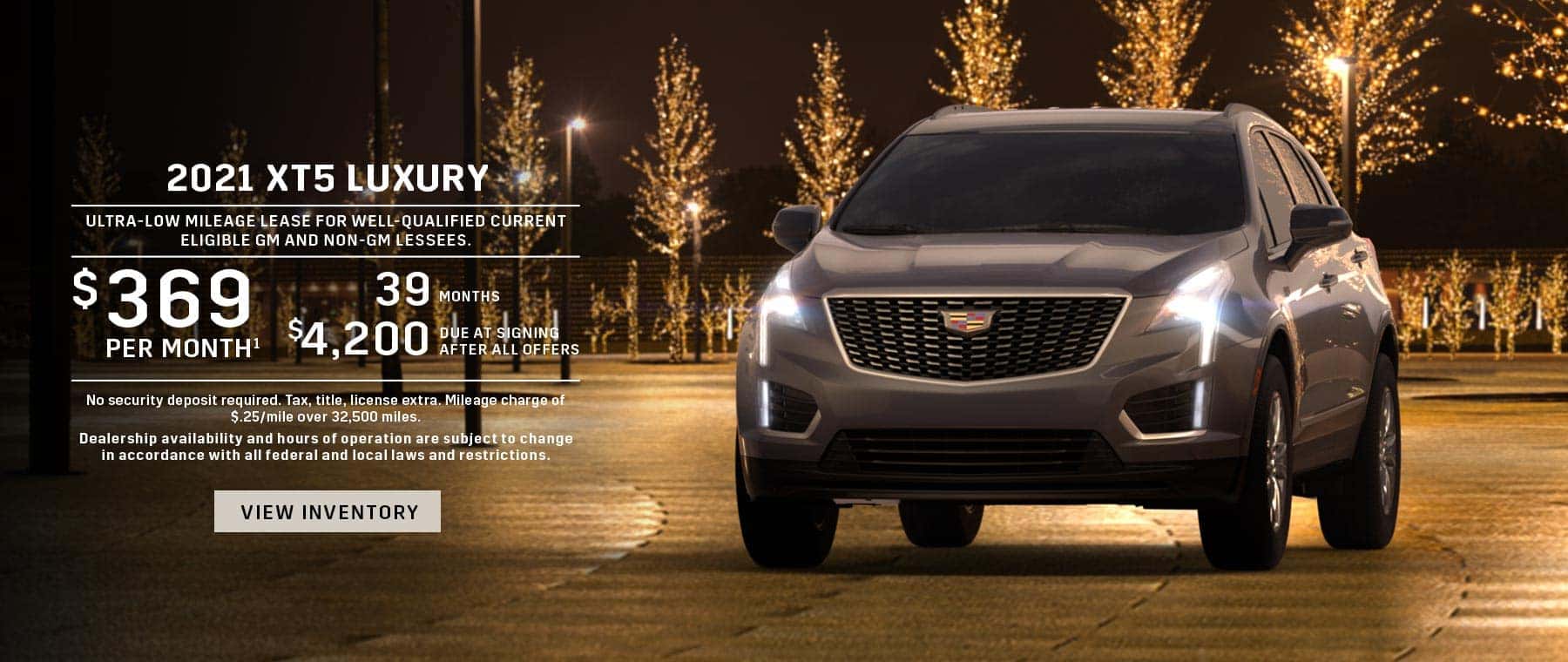$369/mo for 39 mos with $4,200 DAS on a 2021 XT5