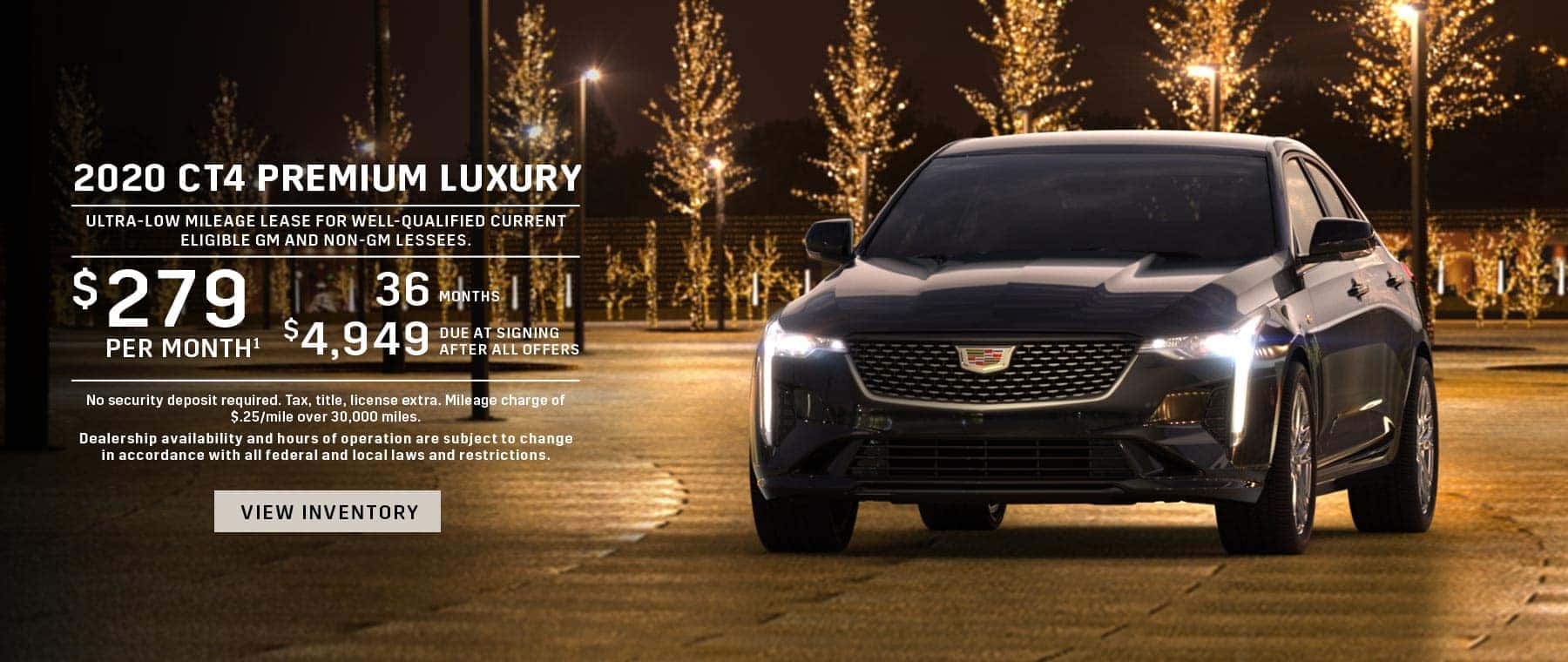 $279/mo for 36 mos with $4,949 DAS on a 2020 CT4