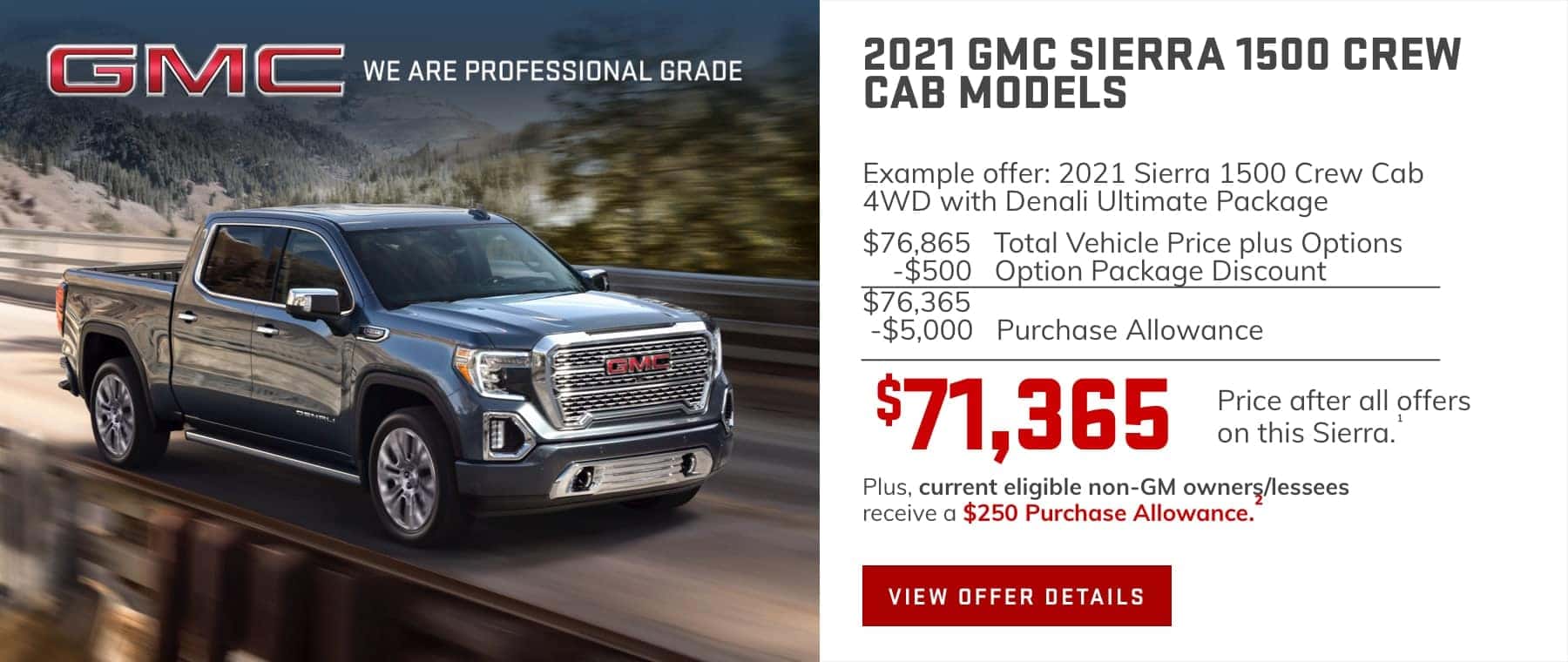 2021 GMC Sierra 1500 offer