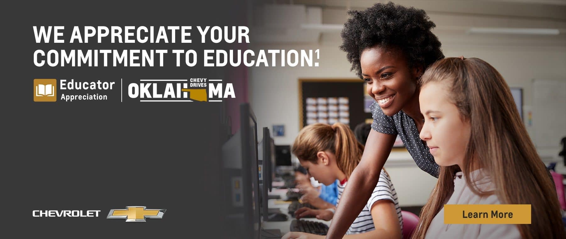 Our appreciation for your education. Educator Discount. Chevy Drives Oklahoma.