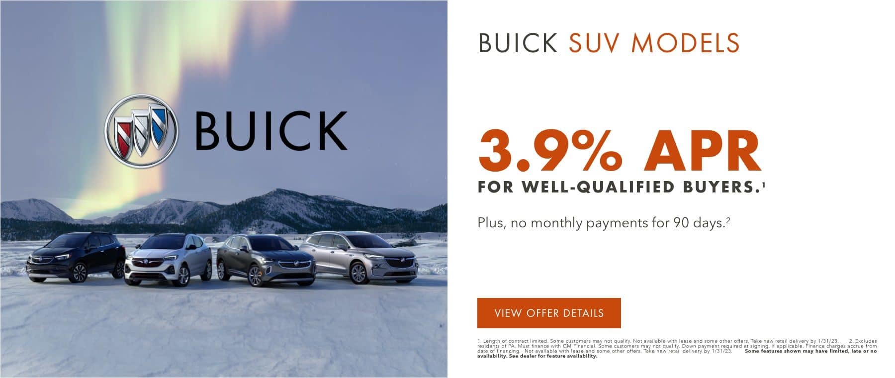 3.9% APR for well-qualified buyers.1 PLUS, NO MONTHLY PAYMENTS FOR 90 DAYS.2