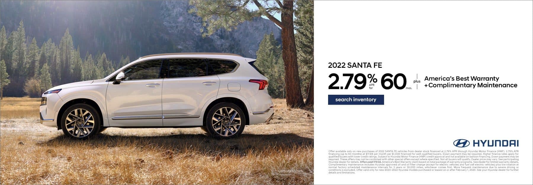 2022 Hyundai Santa Fe offer