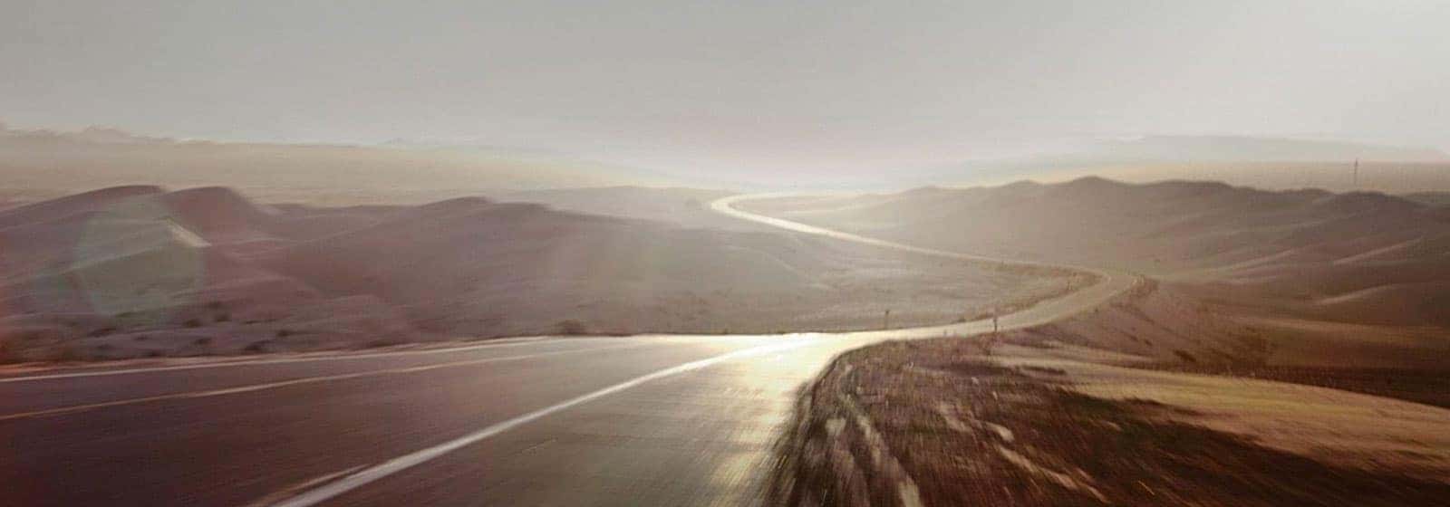 View of a wide open road