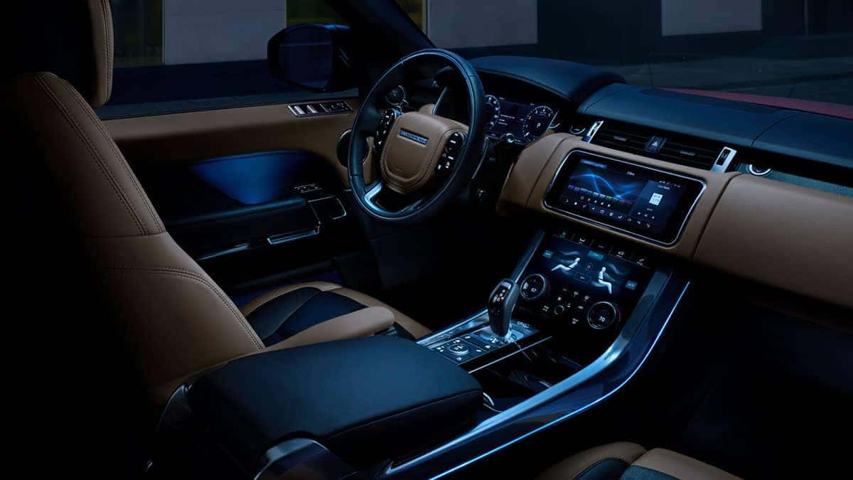 2019 Land Rover Range Rover Sport Interior Front Seating and Dashboard Features