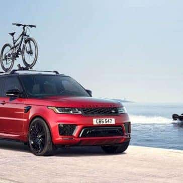 2020 Land Rover Range Rover Sport with Bike on Roof Rails