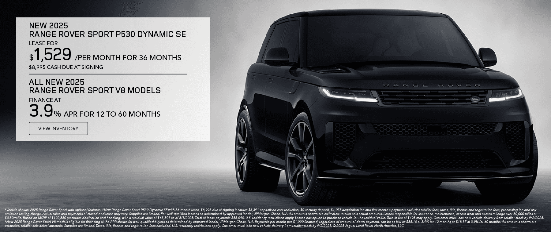 RANGE ROVER SPORT LEASE APR