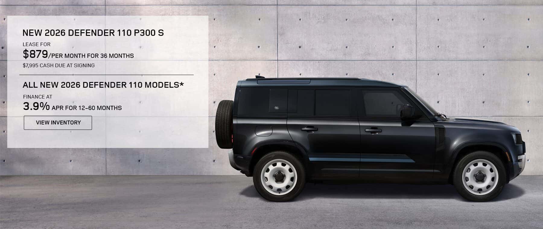 New 2026 Defender 110 Lease and APR Offer