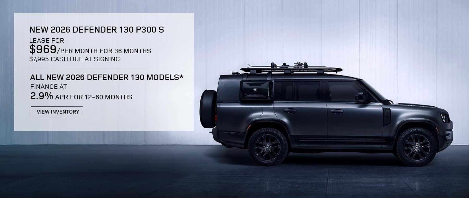 New 2026 Defender 130 Lease and APR Offer