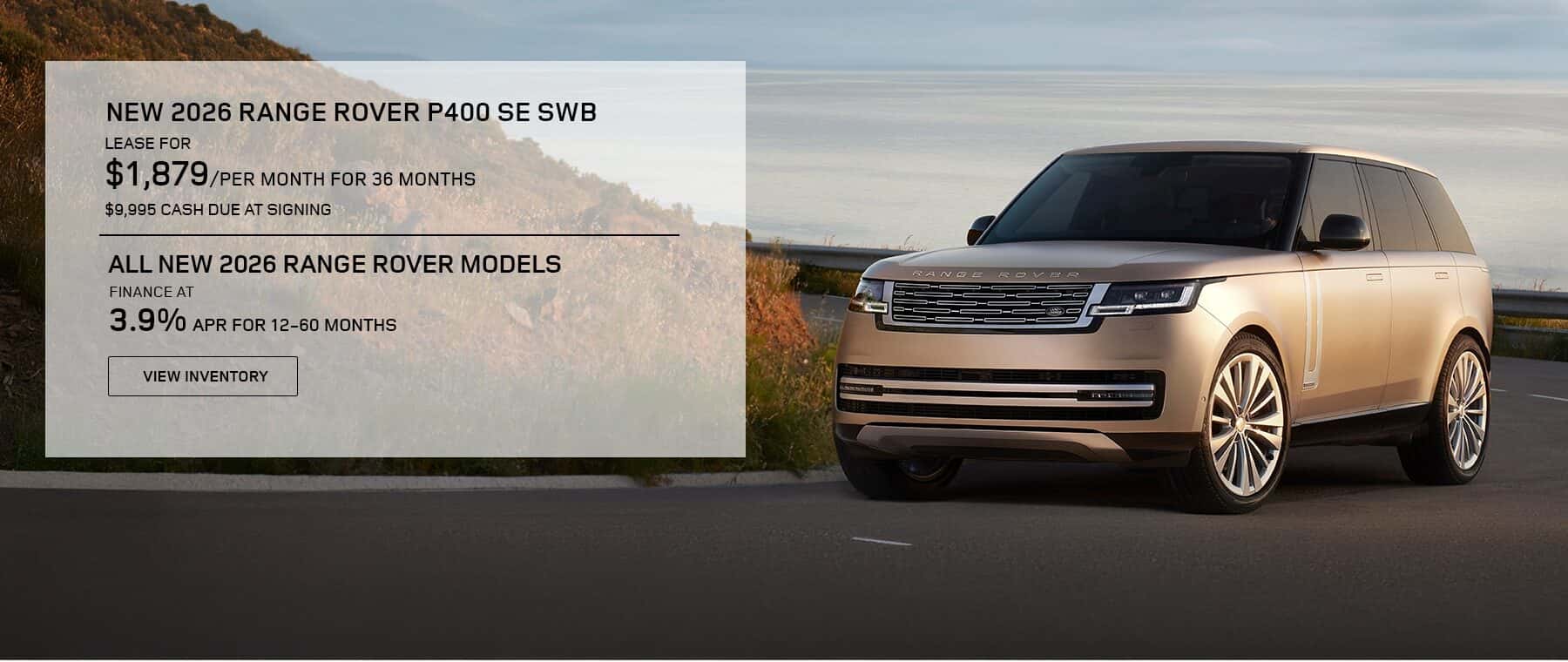 New 2026 Range Rover Lease and APR Offer