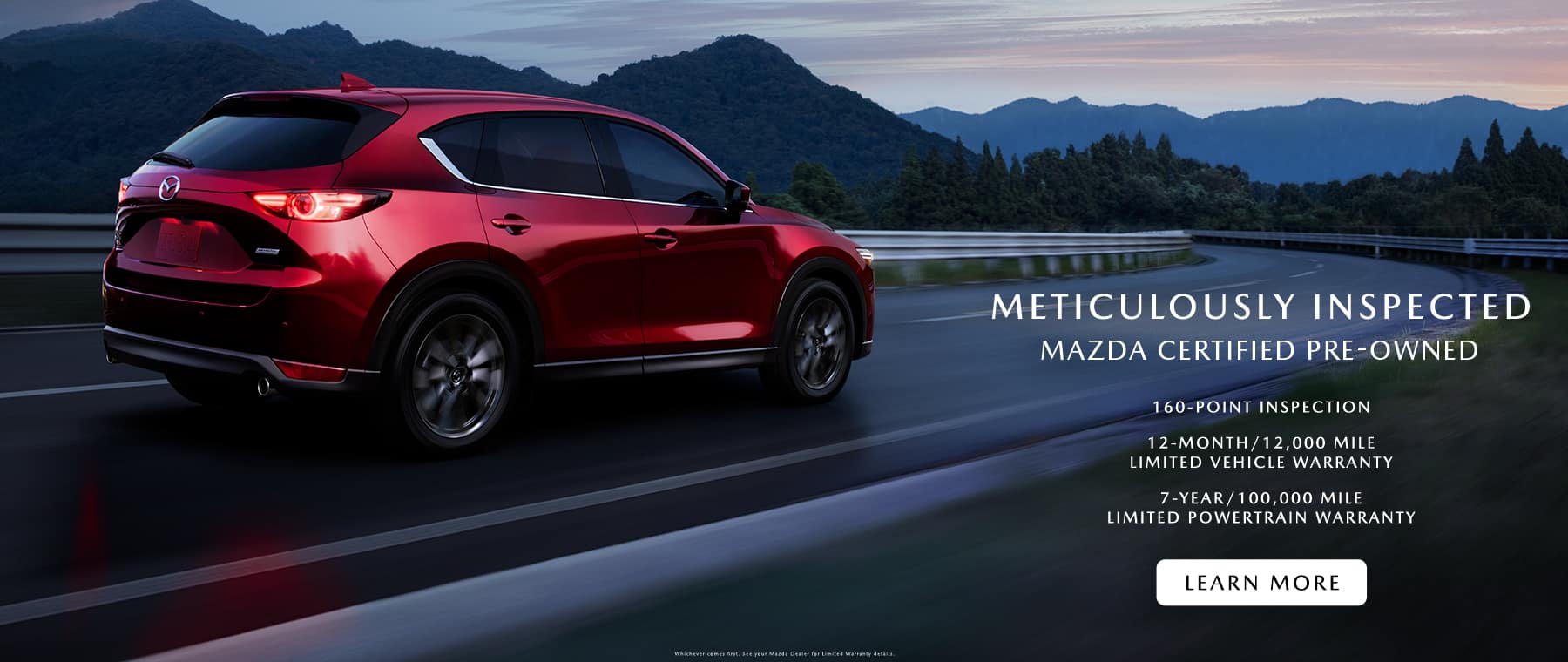 Mazda CPO Program Benefits Banner