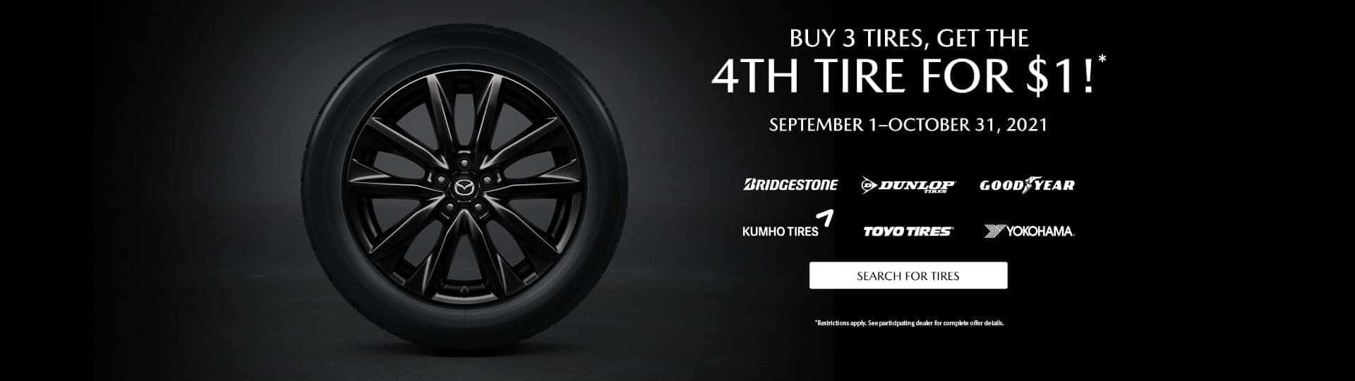 Buy 3 Tires get the 4th for $1