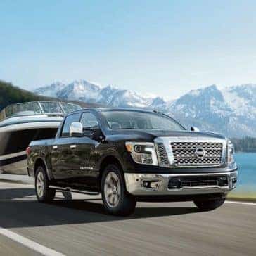 2018 Nissan Titan on the highway