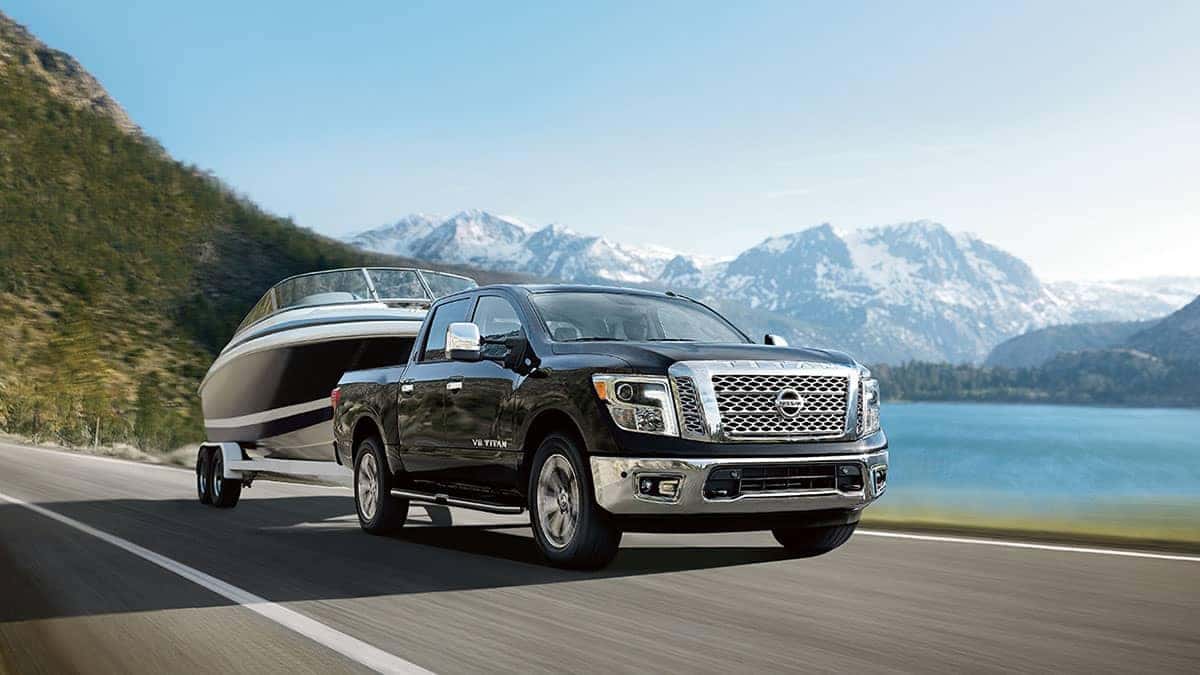 2018 Nissan Titan on the highway