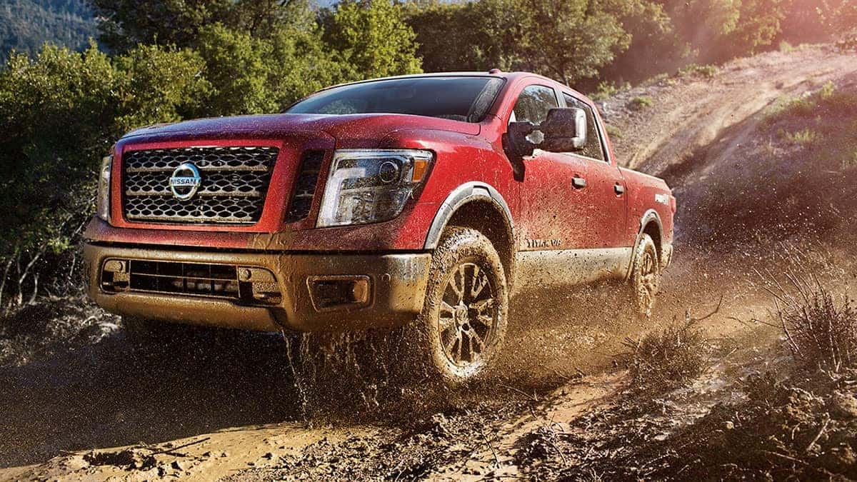 2018 Nissan Titan in cayenne red