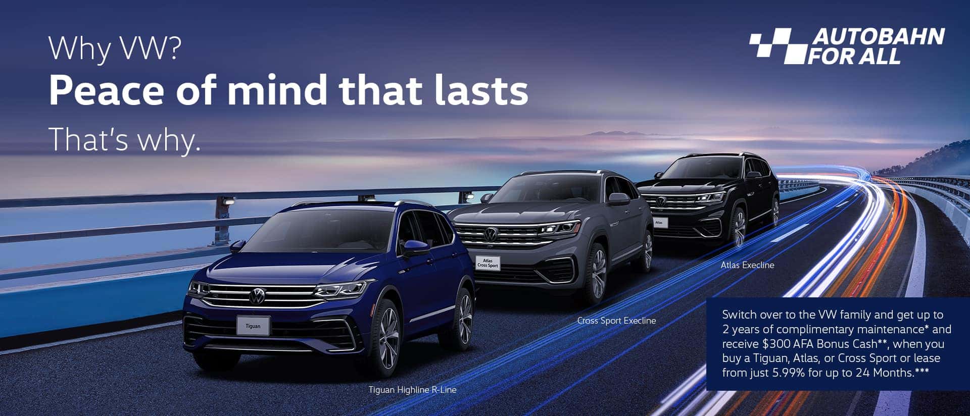 VW SUVs Autobahn
