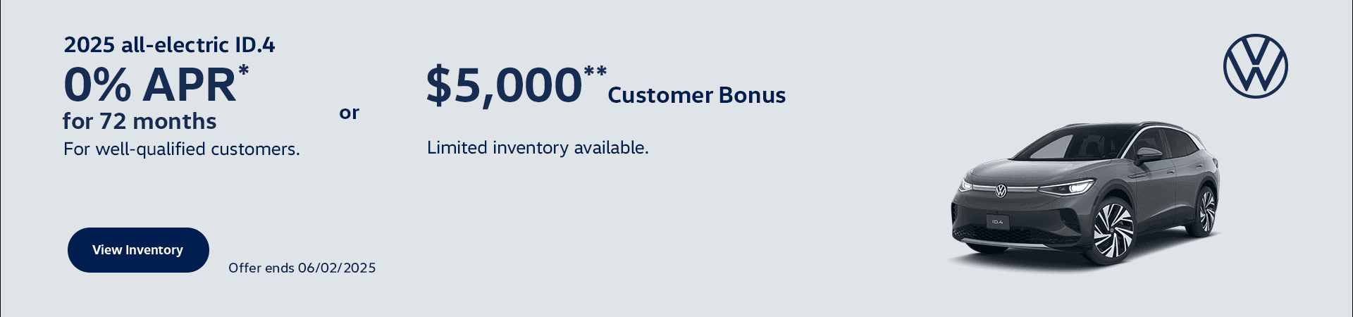 2025 May ID.4 Homepage Offer