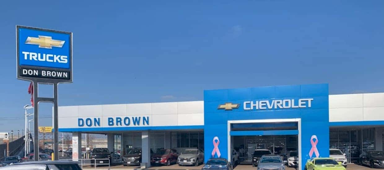 An exterior shot of a Chevrolet dealership.