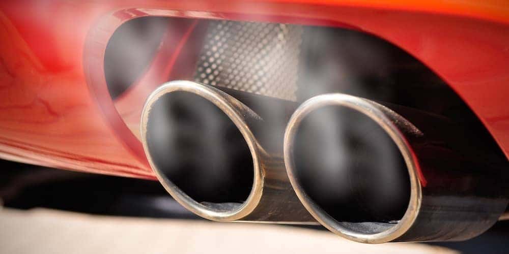 Smoky exhaust pipe